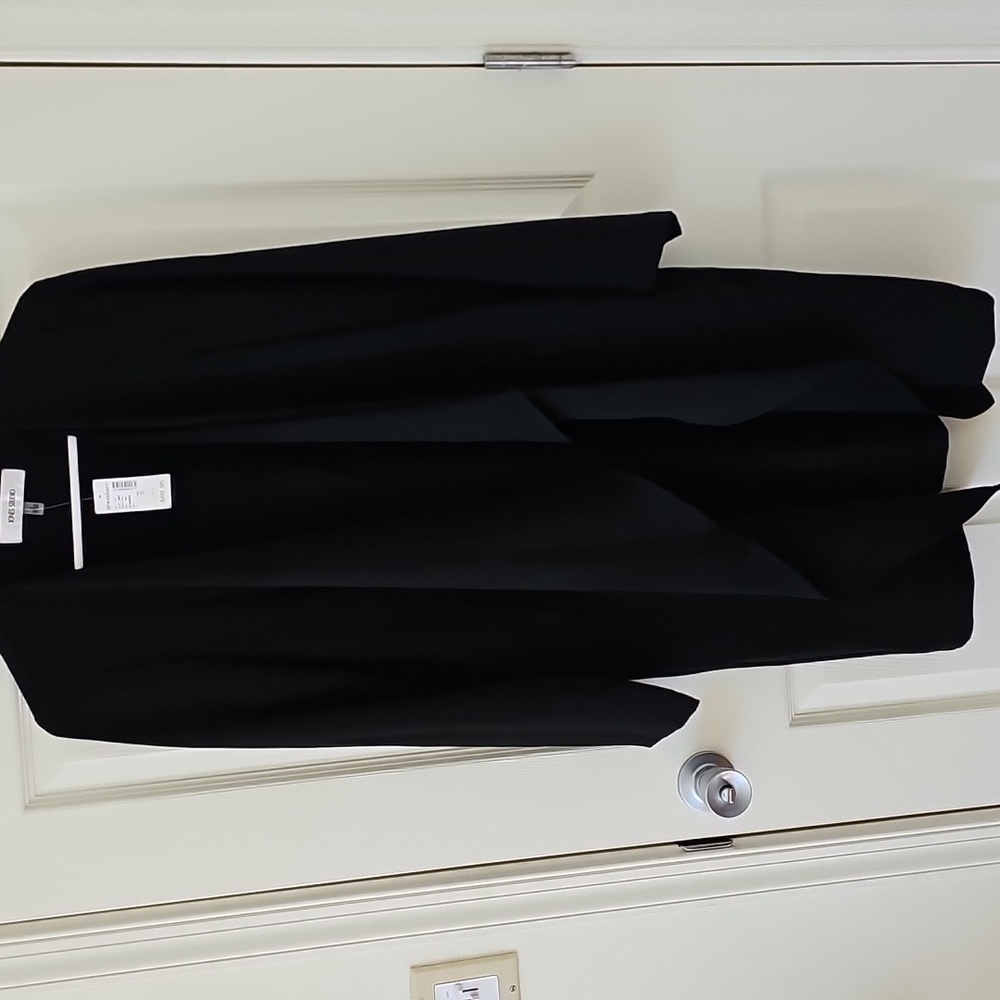 Jones Studio Long Black Car Coat Jacket
